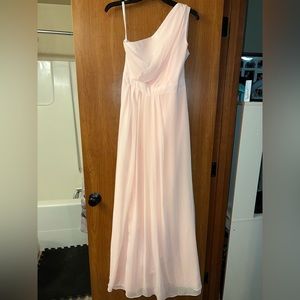Light pink long Bridesmaid dress